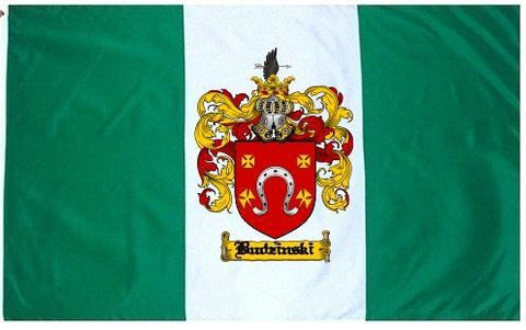 Budzinski family crest coat of arms flag