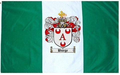 Buege family crest coat of arms flag