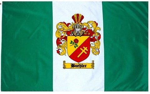 Buehler family crest coat of arms flag