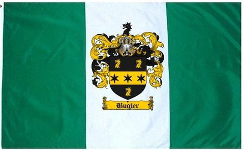 Bugler family crest coat of arms flag