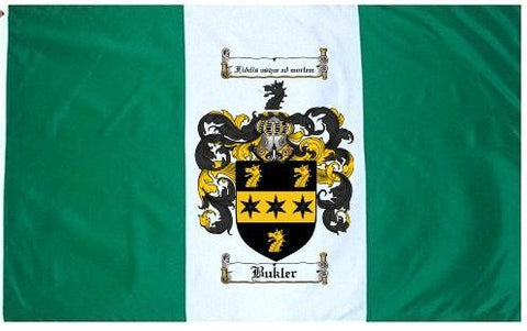 Bukler family crest coat of arms flag