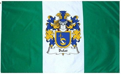 Bulat family crest coat of arms flag