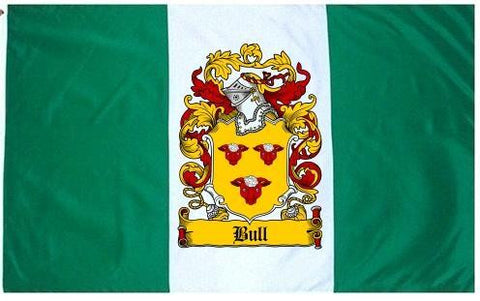 Bull family crest coat of arms flag