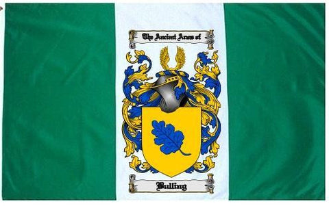 Bulling family crest coat of arms flag