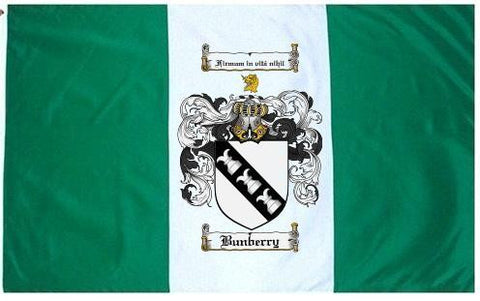 Bunberry family crest coat of arms flag
