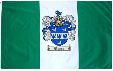 Bunce family crest coat of arms flag