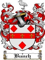 Bunch coat of arms family crest download