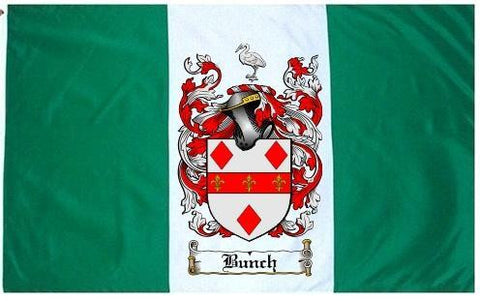 Bunch family crest coat of arms flag