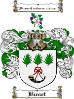 Bunet coat of arms family crest download
