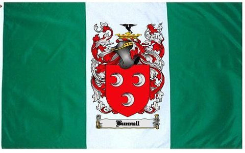 Bunnell family crest coat of arms flag
