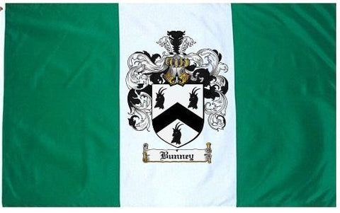 Bunney family crest coat of arms flag