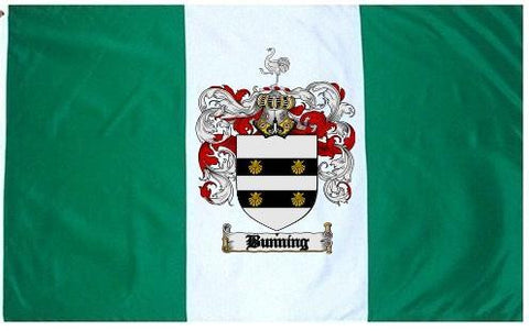 Bunning family crest coat of arms flag