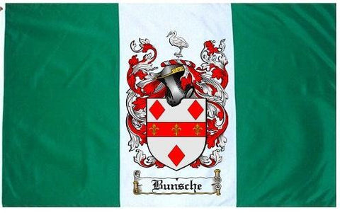 Bunsche family crest coat of arms flag