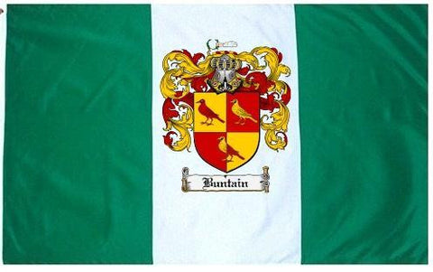Buntain family crest coat of arms flag