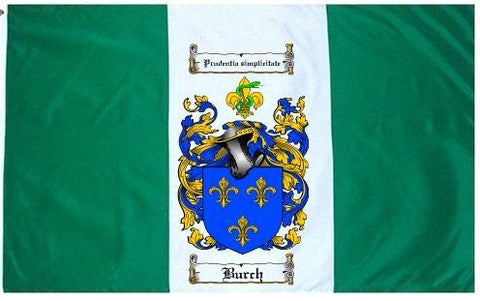 Burch family crest coat of arms flag