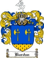 Burdan coat of arms family crest download