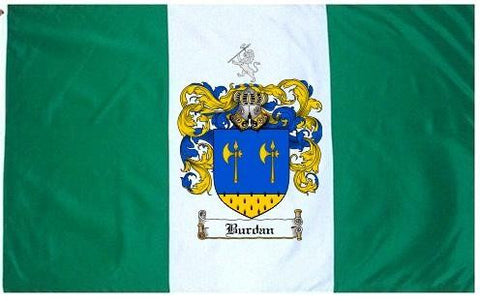 Burdan family crest coat of arms flag