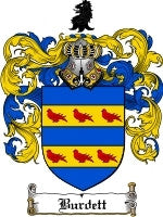 Burdett coat of arms family crest download