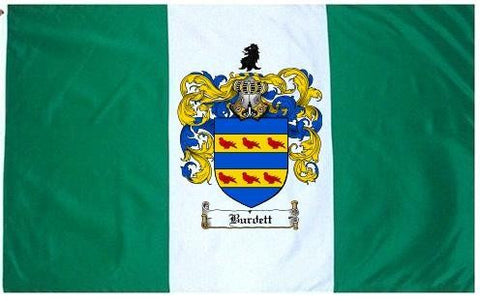Burdett family crest coat of arms flag