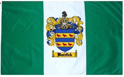 Burdick family crest coat of arms flag