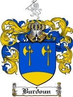 Burdoun coat of arms family crest download