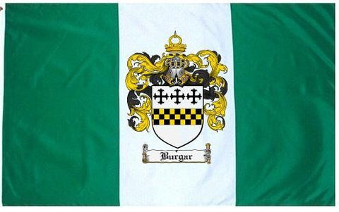 Burgar family crest coat of arms flag