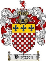 Burgeson coat of arms family crest download