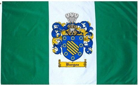 Burgoa family crest coat of arms flag