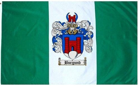 Burgund family crest coat of arms flag