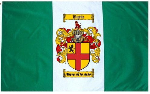 Burke family crest coat of arms flag