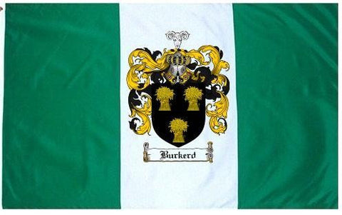 Burkerd family crest coat of arms flag