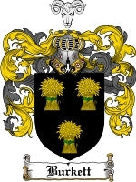 Burkett coat of arms family crest download