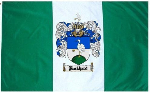 Burkhard family crest coat of arms flag