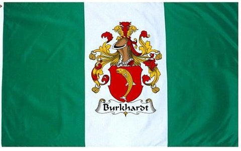 Burkhardt family crest coat of arms flag