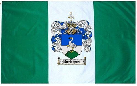 Burkhart family crest coat of arms flag