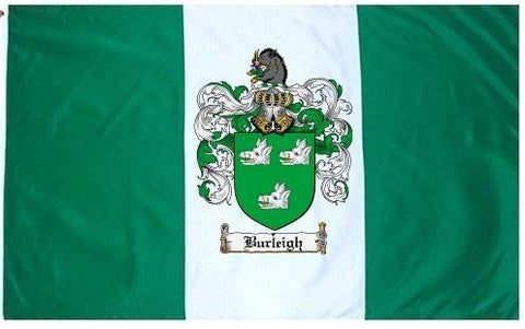 Burleigh family crest coat of arms flag