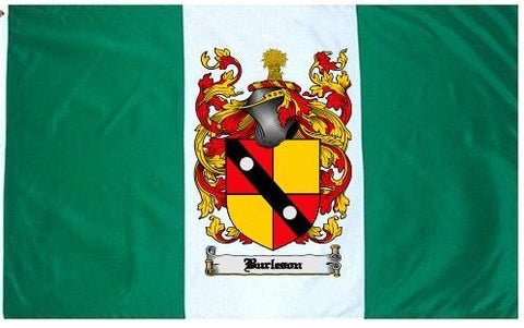 Burleson family crest coat of arms flag