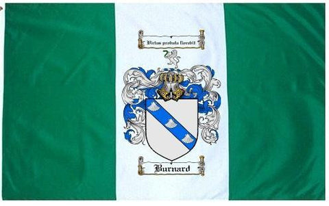 Burnard family crest coat of arms flag