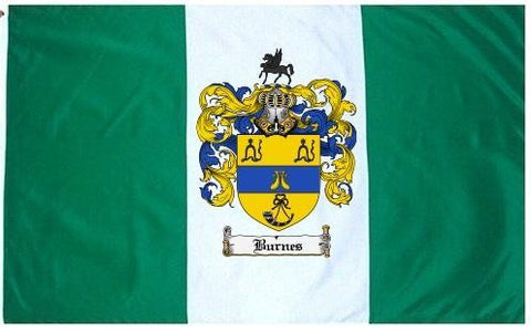 Burnes family crest coat of arms flag