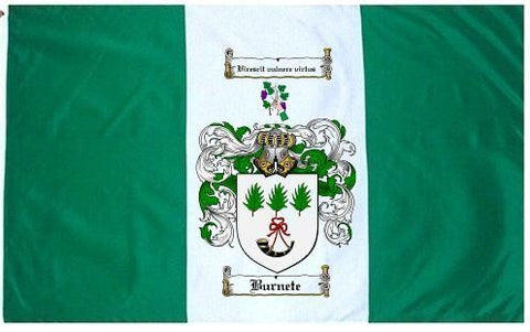 Burnete family crest coat of arms flag