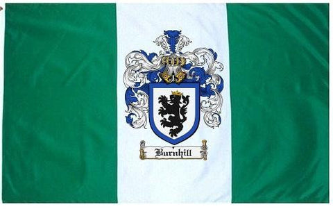 Burnhill family crest coat of arms flag