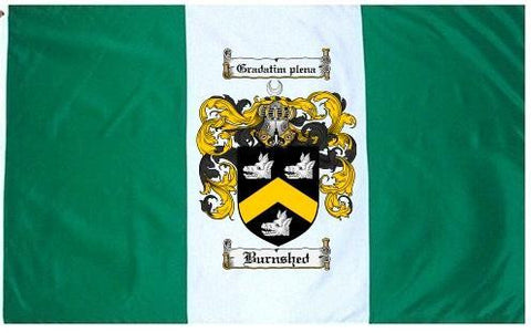 Burnshed family crest coat of arms flag