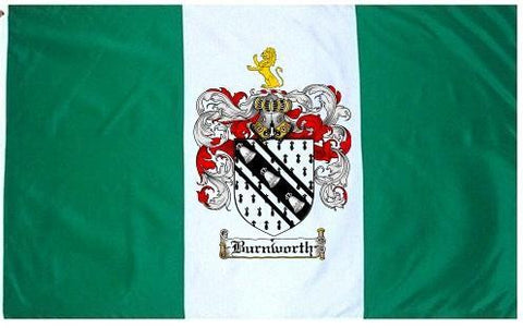 Burnworth family crest coat of arms flag