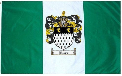 Burr family crest coat of arms flag