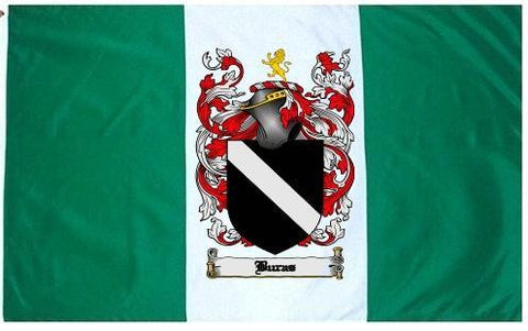 Burras family crest coat of arms flag