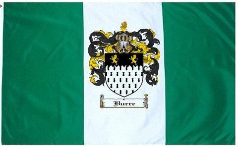 Burre family crest coat of arms flag