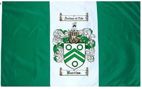 Burriss family crest coat of arms flag