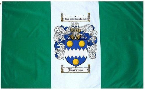 Burrow family crest coat of arms flag
