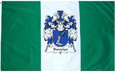 Bursztyn family crest coat of arms flag