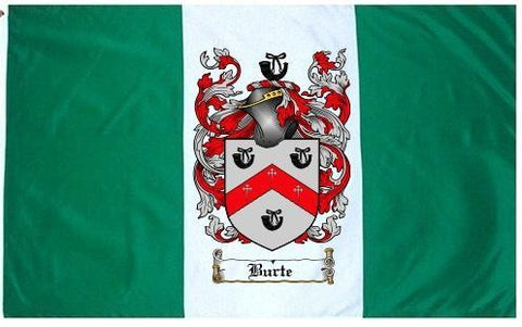 Burte family crest coat of arms flag